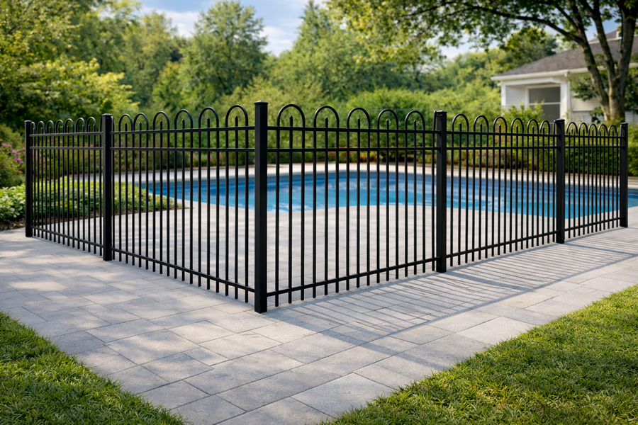 Looped Picket custom gates & entrances style by Ronnie Custom Fence